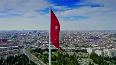 İstanbul şehrinin hava manzarası, hindi