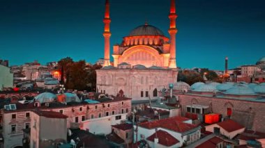 İstanbul şehrinin hava manzarası, hindi