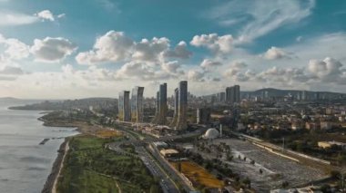 İstanbul şehrinin hava manzarası, hindi
