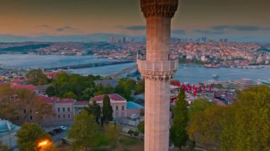 İstanbul şehrinin hava manzarası, hindi