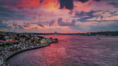 İstanbul şehrinin hava manzarası, hindi