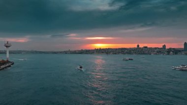 İstanbul şehrinin hava manzarası, hindi