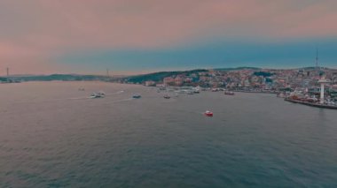 İstanbul şehrinin hava manzarası, hindi