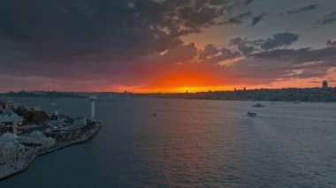 İstanbul şehrinin hava manzarası, hindi