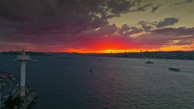 İstanbul şehrinin hava manzarası, hindi