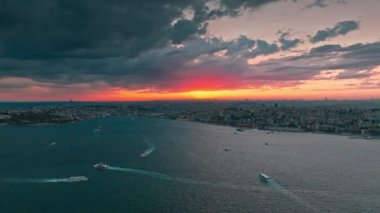 İstanbul şehrinin hava manzarası, hindi
