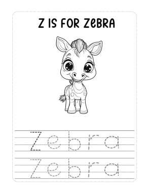 Çocuklar için basit bir boyama kitabı sayfası, içinde büyük 