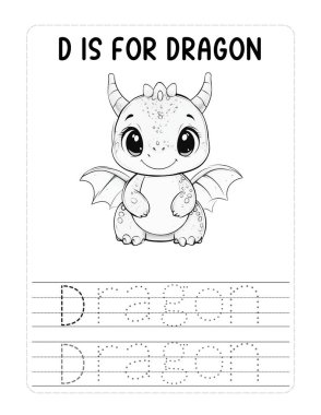 Çocuklar için basit bir boyama kitabı sayfası, üzerinde 