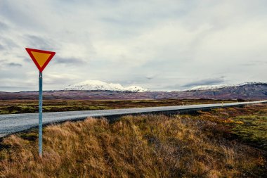  Gizemli İzlanda 'da bulutlu bir gökyüzü