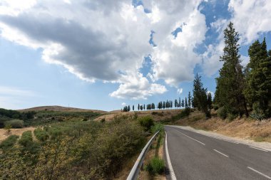 Toskana İtalya 'nın muazzam manzarası.