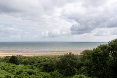 Amerikan savaş anıtı Omaha Plajı Normandiya