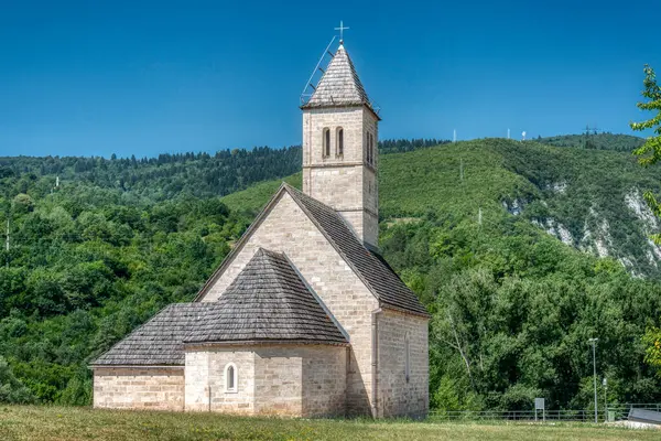 Kyrkan John Podmilacje Ett Nationellt Monument Nära Jajce Bosnien Och Stockbild