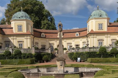 Buchlovice Kalesi, Çek Cumhuriyeti. Barok tarzında inşa antik miras dış. Güney Moravya bölgesinde ünlü turist yeri