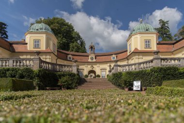 Buchlovice Kalesi, Çek Cumhuriyeti. Barok tarzında inşa antik miras dış. Güney Moravya bölgesinde ünlü turist yeri