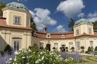 Buchlovice Kalesi, Çek Cumhuriyeti. Barok tarzında inşa antik miras dış. Güney Moravya bölgesinde ünlü turist yeri