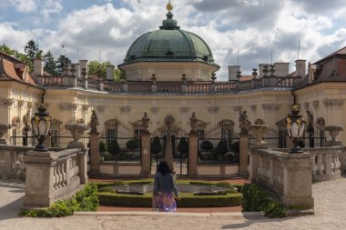 Buchlovice Kalesi, Çek Cumhuriyeti. Barok tarzında inşa antik miras dış. Güney Moravya bölgesinde ünlü turist yeri