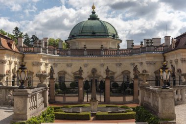 Buchlovice Kalesi, Çek Cumhuriyeti. Barok tarzında inşa antik miras dış. Güney Moravya bölgesinde ünlü turist yeri