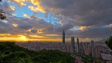 Timelapse of a sunset in Taipei 