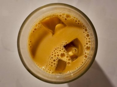 Tayvan buzlu çayı. Yakın plan.