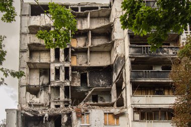  Harkiv 'deki Pivnichna Saltivka' da yıkılan ev