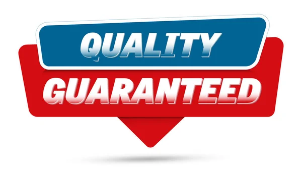 Quality Guaranteed Sign Banner Vector Illustration — Stock Vector