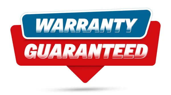 Warranty Guaranteed Sign Banner Vector Illustration — Stock Vector