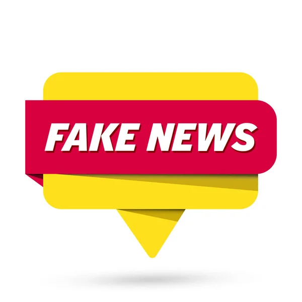 Falešná Zpráva Falešné Zprávy Podepsat Origami Banner Vektorová Ilustrace Royalty Free Stock Vektory