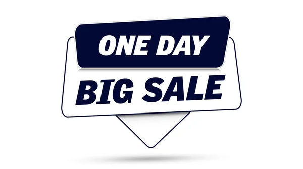 One Day Big Sale Sign Banner Vector Illustration Royalty Free Stock Illustrations