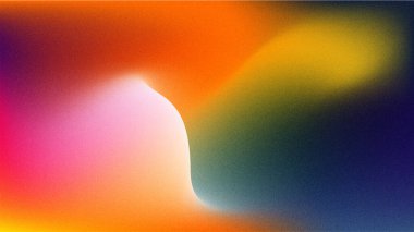 Gürültülü, ılık bir gradyan, turuncu, mor, mavi, afiş posterleri, soyut arka plan tasarımı. sosyal medya, modaya uygun sıcak ton ve klasik stil için gradyan ses efekti