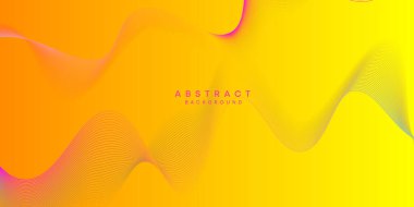 Soyut Dalga Çizgisi Parçacık Teknolojisi Arkaplanı. Parlayan dalga çizgileri arka planda. Parlayan daireler çizgisi olan modern gradyan. Broşür, kapak, poster, afiş, web sitesi, başlık