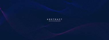 Soyut Dalga Çizgisi Parçacık Teknolojisi Arkaplanı. Parlayan dalga çizgileri arka planda. Parlayan daireler çizgisi olan modern gradyan. Broşür, kapak, poster, afiş, web sitesi, başlık