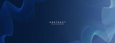 Soyut Dalga Çizgisi Parçacık Teknolojisi Arkaplanı. Parlayan dalga çizgileri arka planda. Parlayan daireler çizgisi olan modern gradyan. Broşür, kapak, poster, afiş, web sitesi, başlık