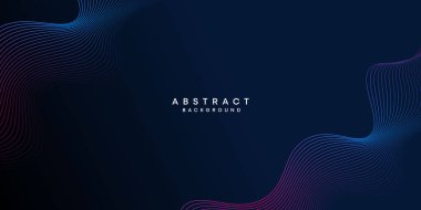 Soyut Dalga Çizgisi Parçacık Teknolojisi Arkaplanı. Parlayan dalga çizgileri arka planda. Parlayan daireler çizgisi olan modern gradyan. Broşür, kapak, poster, afiş, web sitesi, başlık