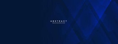 Soyut Koyu Mavi Dalga çemberleri Teknoloji Arkaplanı 'nı çiziyor. Broşür, kapak, poster, pankart, web sitesi, başlık için parlak geometrik şekilli ve köşegen çizgileri olan modern gradyan