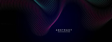 Soyut Mavi, Yeşil Gradyan Akan Nokta Dalgalanan Parçacık Parçacık Teknolojisi Arkaplanı. Dijital Gelecekçi Mor, Pembe Gradyan Noktalı Dalga. Bilim için kavram, müzik kapağı, web sitesi, başlık