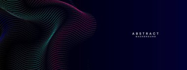 Soyut Mavi, Yeşil Gradyan Akan Nokta Dalgalanan Parçacık Parçacık Teknolojisi Arkaplanı. Dijital Gelecekçi Mor, Pembe Gradyan Noktalı Dalga. Bilim için kavram, müzik kapağı, web sitesi, başlık