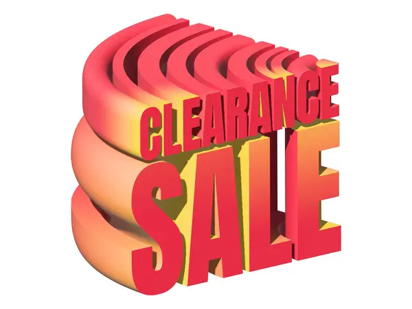 3d text clearance sale. clearance sale 3d text effect with red, orange, and yellow gradient color