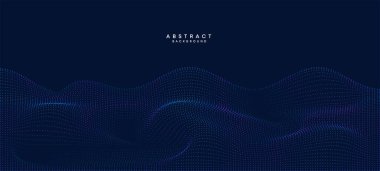 Soyut Mavi, Yeşil Gradyan Akan Nokta Dalgalanan Parçacık Parçacık Teknolojisi Arkaplanı. Dijital Gelecekçi Mor, Pembe Gradyan Noktalı Dalga. Bilim için kavram, müzik kapağı, web sitesi, başlık