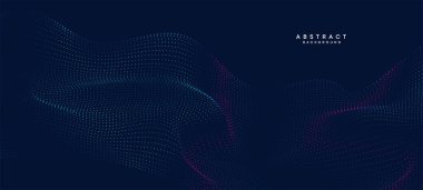 Soyut Mavi, Yeşil Gradyan Akan Nokta Dalgalanan Parçacık Parçacık Teknolojisi Arkaplanı. Dijital Gelecekçi Mor, Pembe Gradyan Noktalı Dalga. Bilim için kavram, müzik kapağı, web sitesi, başlık