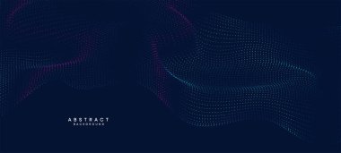 Soyut Mavi, Yeşil Gradyan Akan Nokta Dalgalanan Parçacık Parçacık Teknolojisi Arkaplanı. Dijital Gelecekçi Mor, Pembe Gradyan Noktalı Dalga. Bilim için kavram, müzik kapağı, web sitesi, başlık