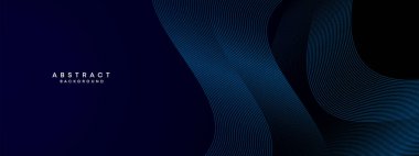 Lacivert Soyut Dalgalanan Çemberler Çizgiler Teknoloji Arkaplanı. Parlayan Çizgiler Parlak Geometrik Şekil Çapraz ile Modern Mavi Gradyan. Broşür, Kapak, Poster, Banner, Web Sitesi, Başlık, Broşür
