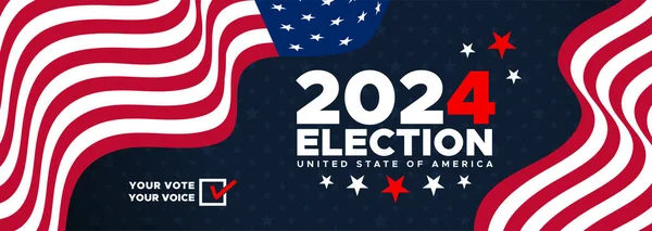 Birleşik Devletler 'de başkanlık seçim günü. Oylar 2024 'e. Seçim 2024 ABD. Siyasi seçim kampanyası afişi. 5 Kasım 'da Oy Verme Günü ile arkaplan, post, Banner, kart ve poster tasarımı