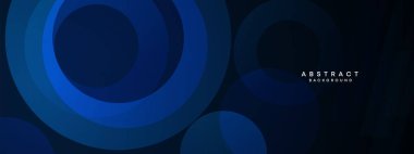 Soyut, koyu lacivert web pankartı. Koyu mavi ışık iş afişi tasarım arka planı. Çapraz geometrik desen çember ve poster, kapak, sunum, uçucu veya başlık için kare şekil