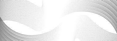 Parlak geometrik daire çizgileri olan siyah soyut afiş arkaplanı. Modern koyu gri eğimli parlak çizgiler ve fütürist teknoloji web sayfası broşür, kapak, poster, başlık