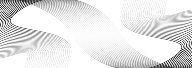 Parlak geometrik daire çizgileri olan siyah soyut afiş arkaplanı. Modern koyu gri eğimli parlak çizgiler ve fütürist teknoloji web sayfası broşür, kapak, poster, başlık