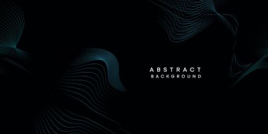 Soyut veri görselleştirme, geometrik koyu mavi, turuncu, yeşil dalga çizgileri teknoloji arka planı. Mor, lacivert, kırmızı eğimli fütürik geometrik parlak dalga desenli afiş arkaplanı