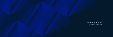 Koyu mavi, siyah soyut teknolojik modern geometrik afiş arkaplanı. Koyu lacivert gradyan web başlığı, kurumsal, ticari, parti, seminer, şenlik arka planı için promosyon afişi tasarımı