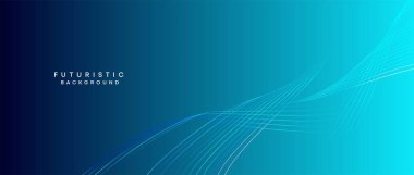 Soyut Tavuskuşu Mavisi, Okyanus Mavisi Teknolojik Modern Akan Dalga Çizgisi Arkaplanı. Teal Blue ve Black Digital Gelecek Teknolojisi Web Sancak Arkaplanı Sunum, Kapak, Kaydırak, Dergi