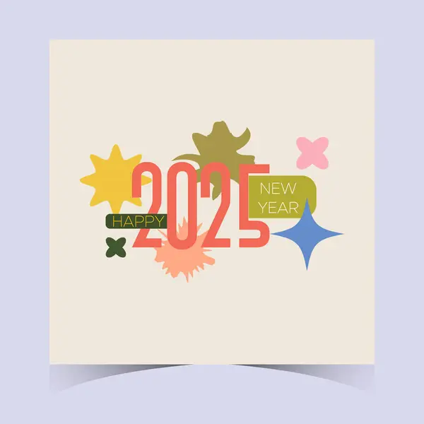 2025 Mutlu Yıllar Web Afişi Tasarımı. Mutlu yıllar Lüks Dilekler Clipart Selamlama Arkaplan Şablonu. Dilek Kartı, Broşür, Kapak, Poster ve Başlık İçin Mutlu Yıllar 2025 Renkli Arkaplan