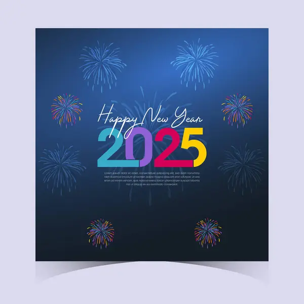 2025 Mutlu Yıllar Web Afişi Tasarımı. Mutlu yıllar Lüks Dilekler Clipart Selamlama Arkaplan Şablonu. Dilek Kartı, Broşür, Kapak, Poster ve Başlık İçin Mutlu Yıllar 2025 Renkli Arkaplan
